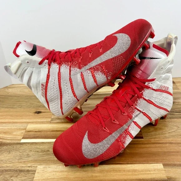 Nike Vapor Untouchable Pro 3 Football Cleats Red White High Top‎ Size 12